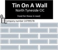 Tin on a wall North Tynside Logo