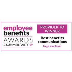 Best Benefits Communications for a large employer - Prover to winner, Employee Benefits Awards 2019