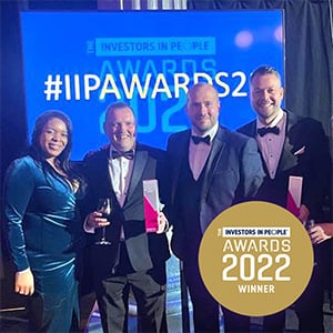 Vivup group photo at the Investors in People Awards 2022