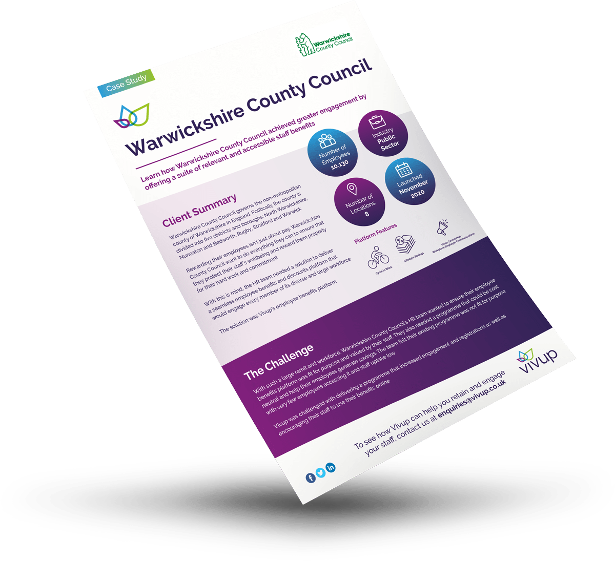 Warwickshire County Council Client Case Study Sheet